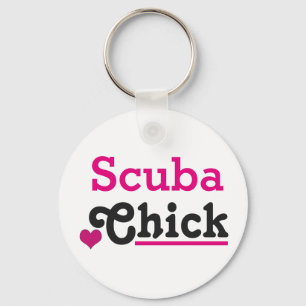 Scuba Chick Keychain