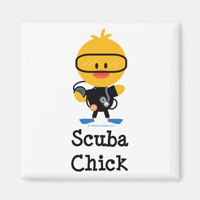 Scuba Chick Magnet (Front)