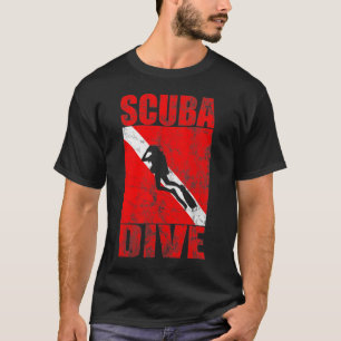 Scuba Dive Diver Down Flag Vintage Diving Gear T-S T-Shirt