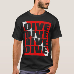 Scuba Dive Diver Down Flag Vintage Diving Gear  T- T-Shirt