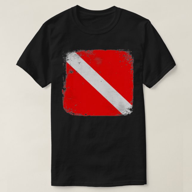 SCUBA Dive Flag Divemasters Instructors Rescue Div T-Shirt (Design Front)