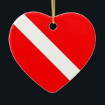 Scuba Dive Flag Ornament<br><div class="desc">Not just for Christmas, our Scuba Diving and inspirational ornaments make great gifts for all your scuba diving family and friends. Put your own special greeting on the back, or change a greeting on the front. Just click he customize button when ordering.</div>