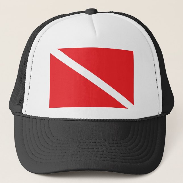 SCUBA Dive Flag Trucker Hat (Front)