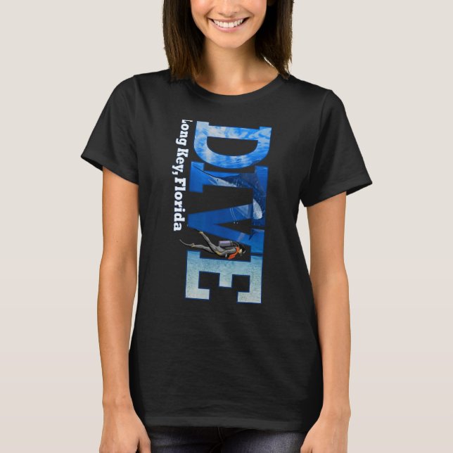 SCUBA DIVE Long Key Diving Snorkelling T-Shirt (Front)