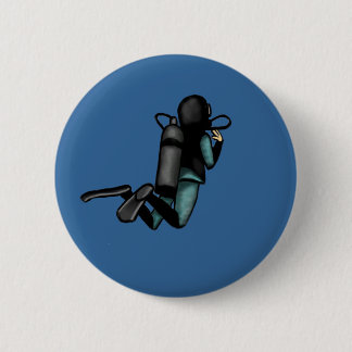 Scuba Diver 2 Inch Round Button