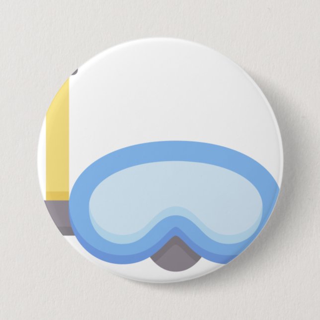 Scuba diver 3 inch round button (Front)