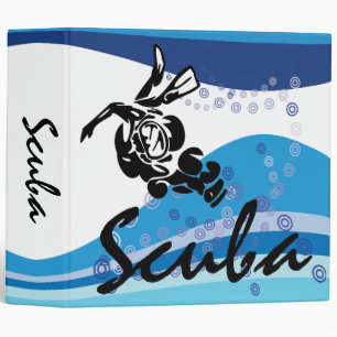 Scuba Diver Abstract Binder