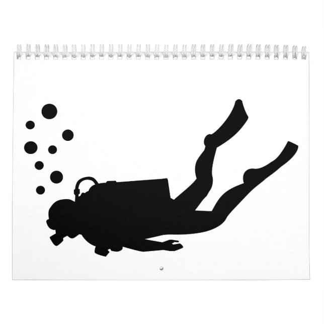 Scuba diver bubbles calendar (Cover)