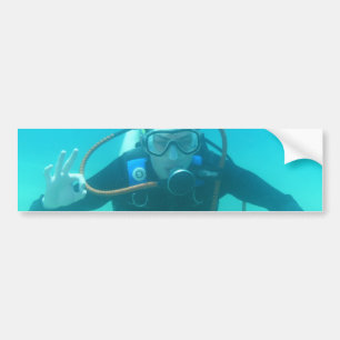 Scuba Diver Bumper Sticker