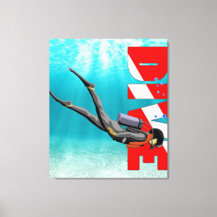 SCUBA Diver Canvas Print