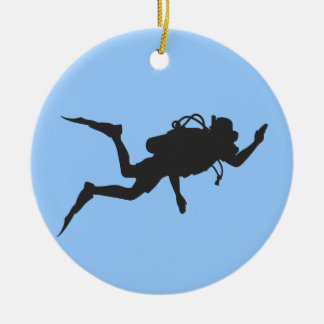 Scuba Diver Ceramic Ornament