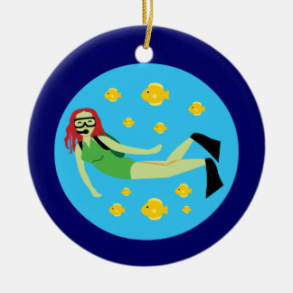 Scuba Diver Ceramic Ornament