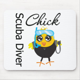 Scuba Diver Chick Mouse Pad