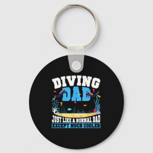 Scuba diver dad father diving dad like a normal keychain