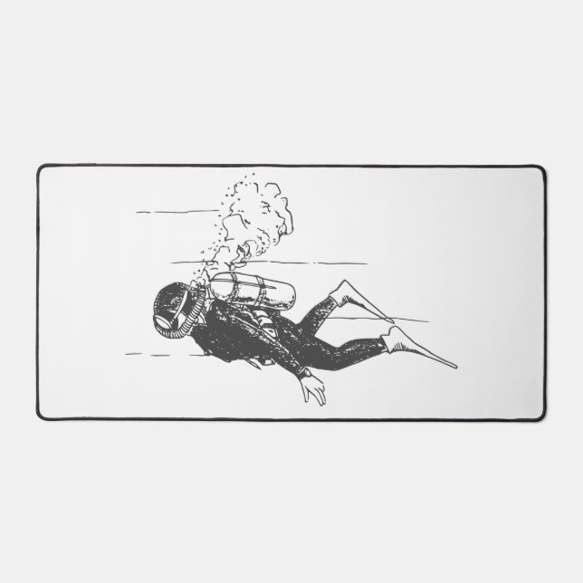 Scuba Diver Desk Mat (Front)