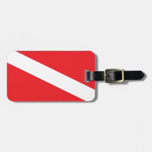 Scuba Diver Dive Flag Luggage Tag