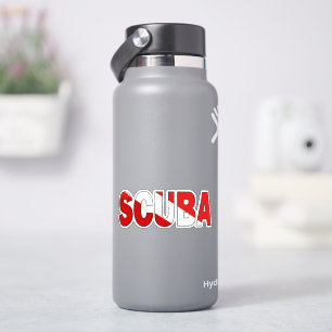 Scuba Diver Down Flag Sticker