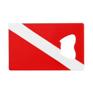 Scuba Diver Flag Wallet Bottle Opener