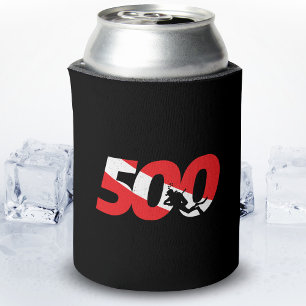 Scuba Diver Gift - 500th Dive - Diver Down Diving Can Cooler
