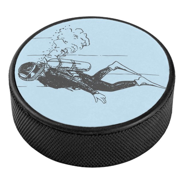 Scuba Diver Hockey Puck (3/4)