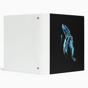 Scuba Diver Humpback Whale Swimming Diving Gift Binder