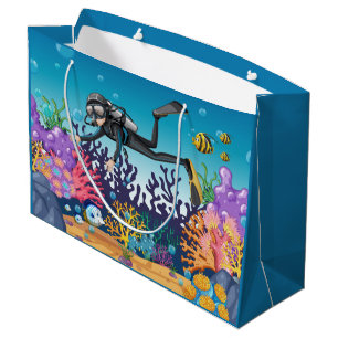 Scuba Diver large gift bag