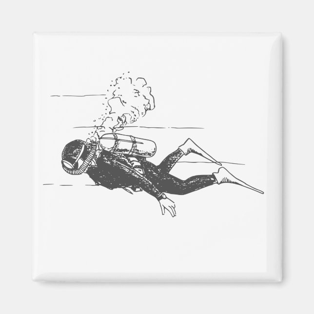 Scuba Diver Magnet (Front)