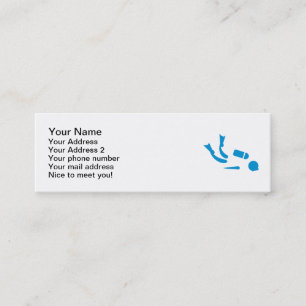 Scuba diver mini business card