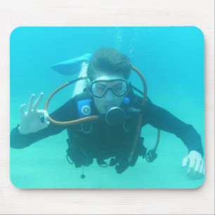 Scuba Diver Mouse Pad