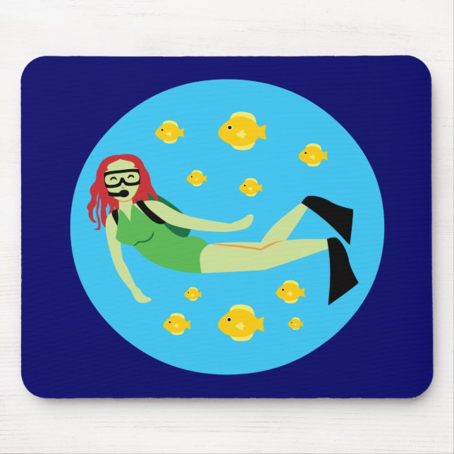 Scuba Diver Mouse Pad (Front)