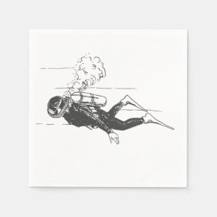 Scuba Diver Napkin