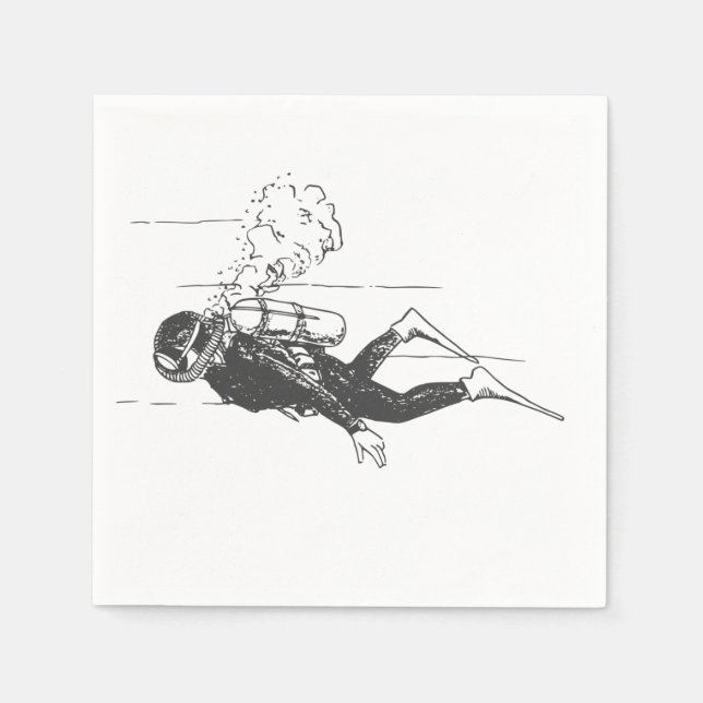 Scuba Diver Napkin (Front)
