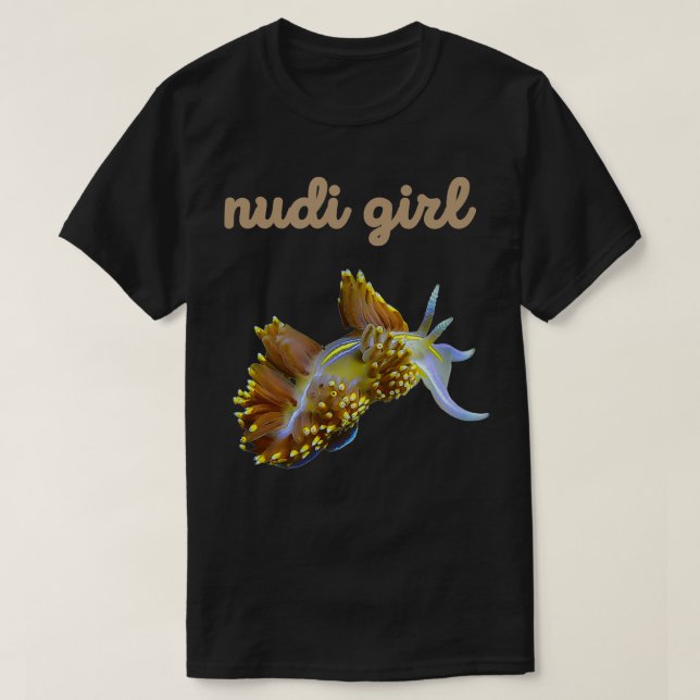 Scuba Diver Nudi Girl Nudibranch  T-Shirt (Design Front)