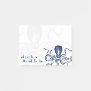Scuba Diver Octopus Beneath the Sea Post-it Notes