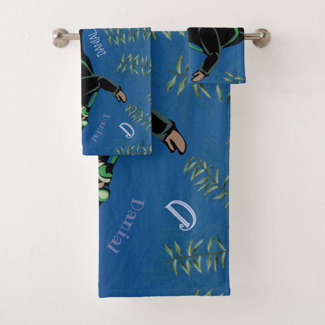 SCUBA Diver Personalized Bath Towel Set (Insitu)