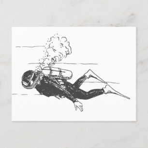 Scuba Diver Postcard
