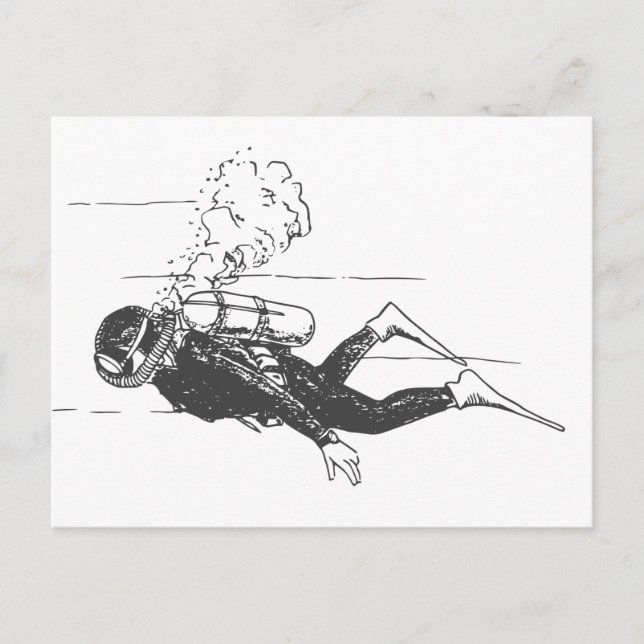 Scuba Diver Postcard (Front)