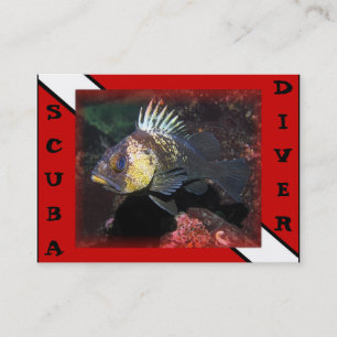 Scuba Diver Rockfish - Business Card