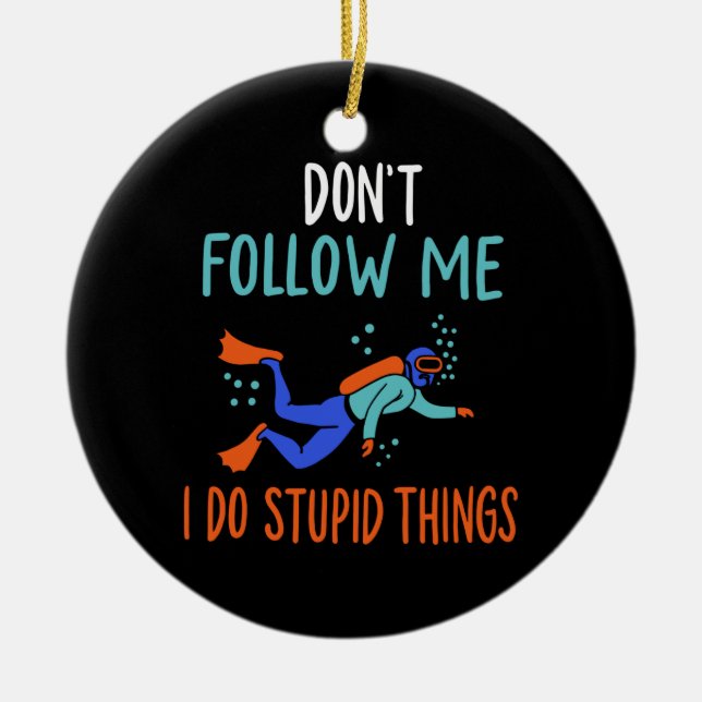 Scuba Diver Scuba Diving Ceramic Ornament (Front)