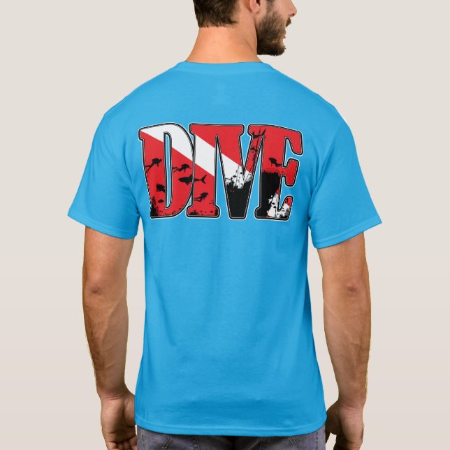 Scuba Diver Shipwreck T-Shirt (Back)