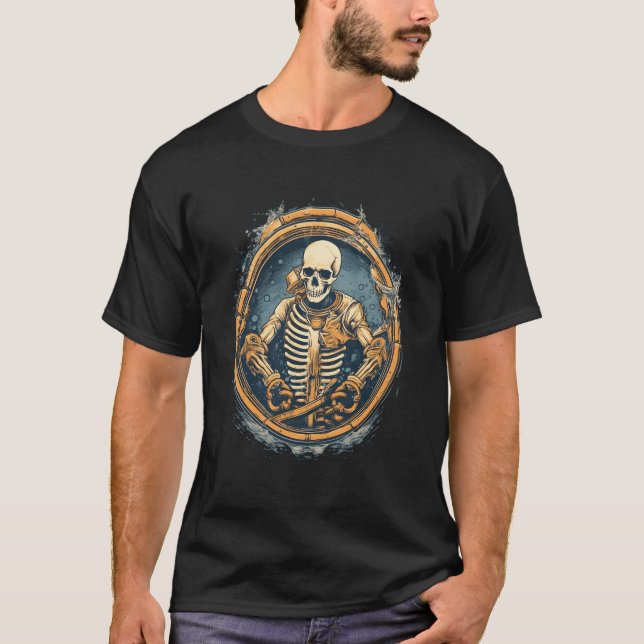 Scuba Diver Skeleton Underwater Sea Ocean Scuba Di T-Shirt (Front)