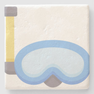 Scuba diver stone coaster