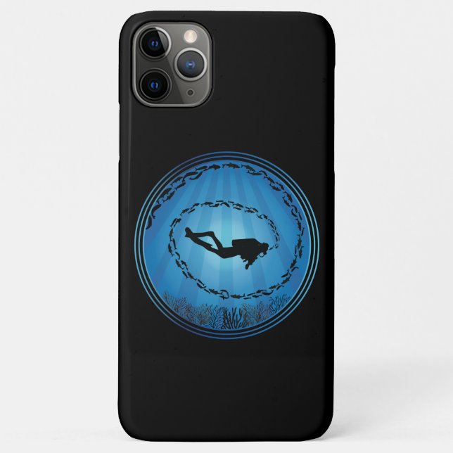 Scuba Diver Surrounded Case-Mate iPhone Case (Back)