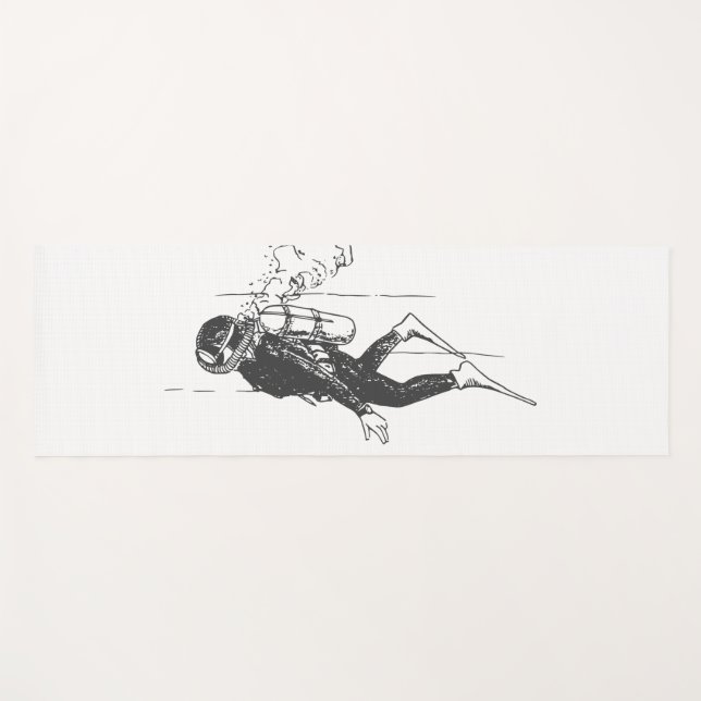Scuba Diver Yoga Mat (Front (Horizontal))