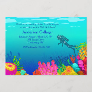 Scuba Diver's Paradise Invitation