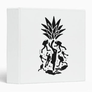 Scuba Divers Pineapple Binder