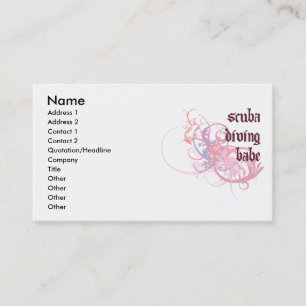 Scuba Diving Babe Business Card