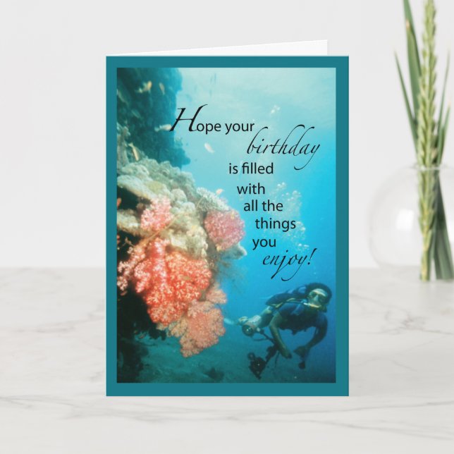 Scuba Diving Birthday Card (Front)