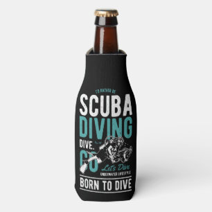 Scuba Diving Born To Dive Sports Bottle Cooler