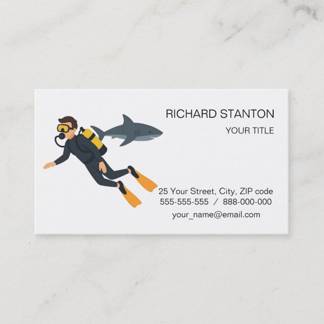 Scuba diving business card (Front)